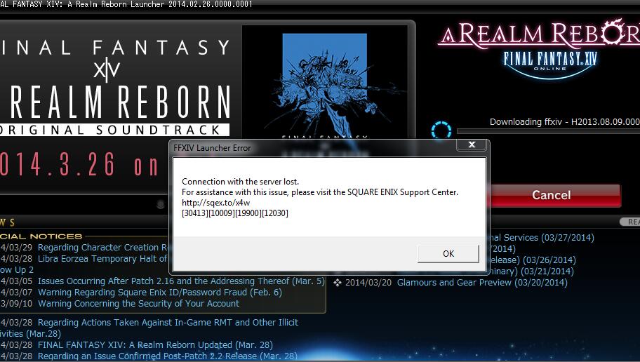 ffxiv unable to complete version check 30605